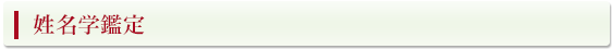 姓名学鑑定